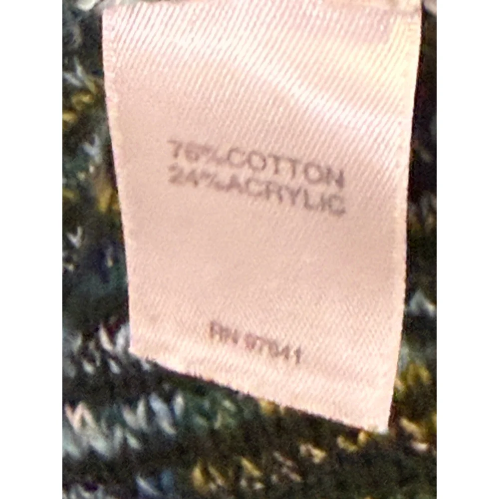 J.Jill Textured Open-Front Cardigan – Multi Green/Blue/Yellow – Size M - Picture 7 of 7